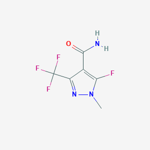 molecular formula C6H5F4N3O B6298994 5-Fluoro-1-methyl-3-trifluoromethyl-1H-pyrazole-4-carboxylic acid amide CAS No. 1233219-38-9