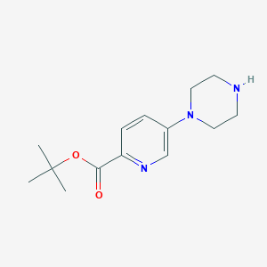 molecular formula C14H21N3O2 B6298998 5-Piperazin-1-yl-pyridine-2-carboxylic acid tert-butyl ester CAS No. 2368871-20-7