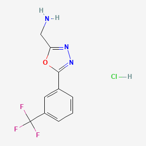 C-[5-(3-Trifluoromethyl-phenyl)-[1,3,4]oxadiazol-2-yl]-methylamine;  hydrochloride
