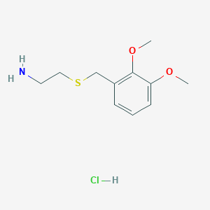 molecular formula C11H18ClNO2S B6299156 2-(2,3-Dimethoxy-benzylsulfanyl)-ethylamine;  hydrochloride CAS No. 2368870-50-0