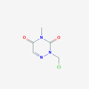 molecular formula C5H6ClN3O2 B6299192 2-Chloromethyl-4-methyl-2H-[1,2,4]triazine-3,5-dione CAS No. 2368871-45-6