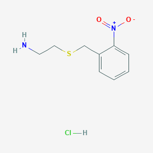 molecular formula C9H13ClN2O2S B6299193 2-(2-Nitro-benzylsulfanyl)-ethylamine;  hydrochloride CAS No. 2368871-13-8