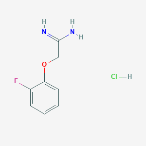 molecular formula C8H10ClFN2O B6299203 2-(2-Fluoro-phenoxy)-acetamidine;  hydrochloride CAS No. 2368870-77-1
