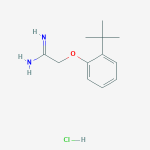molecular formula C12H19ClN2O B6299217 2-[2-(1,1-Dimethylethyl)phenoxy]-ethanimidamide hydrochloride CAS No. 2517407-07-5
