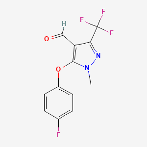 5-(4-Fluoro-phenoxy)-1-methyl-3-trifluoromethyl-1H-pyrazole-4-carbaldehyde