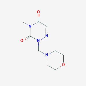 molecular formula C9H14N4O3 B6299220 4-Methyl-2-morpholin-4-ylmethyl-2H-[1,2,4]triazine-3,5-dione CAS No. 37959-35-6
