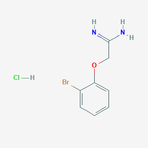 molecular formula C8H10BrClN2O B6299230 2-(2-Bromo-phenoxy)-acetamidine;  hydrochloride CAS No. 2368871-81-0