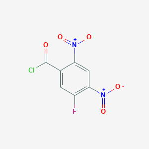 molecular formula C7H2ClFN2O5 B6299265 5-Fluoro-2,4-dinitrobenzoyl chloride, 85% CAS No. 393-92-0