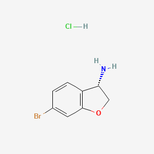 molecular formula C8H9BrClNO B6299318 (3S)-6-Bromo-2,3-dihydrobenzo[b]furan-3-ylamine hydrochloride CAS No. 2225878-88-4