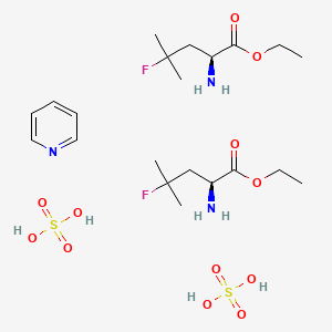 molecular formula C21H41F2N3O12S2 B6299322 4-Fluoro-L-leucine ethyl ester 4H2SO4 4py CAS No. 1459196-65-6