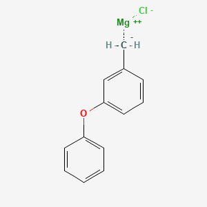 molecular formula C13H11ClMgO B6299342 3-Phenoxybenzylmagnesium chloride, 0.25 M in 2-MeTHF CAS No. 211115-06-9