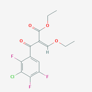 molecular formula C14H12ClF3O4 B6299382 Ethyl 2-(3-chloro-2,4,5-trifluorobenzoyl)-3-ethoxyacrylate CAS No. 101987-87-5