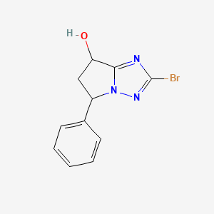 molecular formula C11H10BrN3O B6299398 2-Bromo-5-phenyl-6,7-dihydro-5H-pyrrolo[1,2-b][1,2,4]triazol-7-ol CAS No. 2268741-15-5