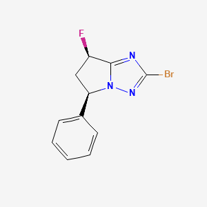 molecular formula C11H9BrFN3 B6299399 (5R,7R)-2-Bromo-7-fluoro-5-phenyl-6,7-dihydro-5H-pyrrolo[1,2-b][1,2,4]triazole CAS No. 2268741-11-1