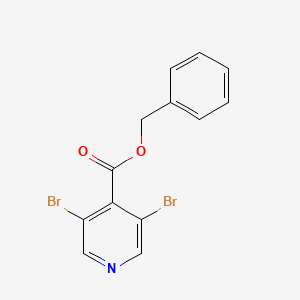 molecular formula C13H9Br2NO2 B6299450 苯甲基3,5-二溴吡啶-4-羧酸酯 CAS No. 2121512-31-8