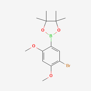 molecular formula C14H20BBrO4 B6299470 5-Bromo-2,4-dimethoxyphenylboronic acid pinacol ester CAS No. 2121512-99-8