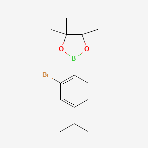 molecular formula C15H22BBrO2 B6299472 2-Bromo-4-isopropylphenylboronic acid pinacol ester CAS No. 2121513-67-3