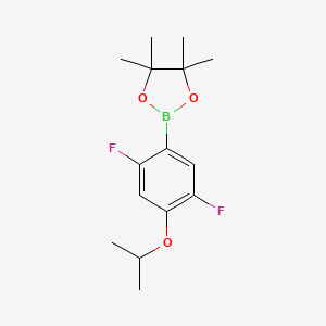 molecular formula C15H21BF2O3 B6299492 2,5-Difluoro-4-isopropoxyphenylboronic acid pinacol ester CAS No. 2121514-52-9