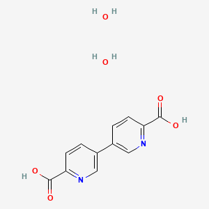 molecular formula C12H12N2O6 B6299514 [3,3'-Bipyridine]-6,6'-dicarboxylic acid dihydrate CAS No. 2227989-67-3