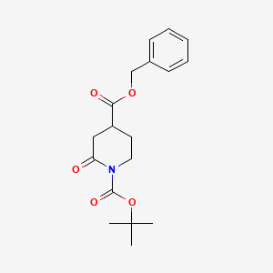 molecular formula C18H23NO5 B6299535 Benzyl 1-boc-2-oxopiperidine-4-carboxylate CAS No. 2183577-01-5