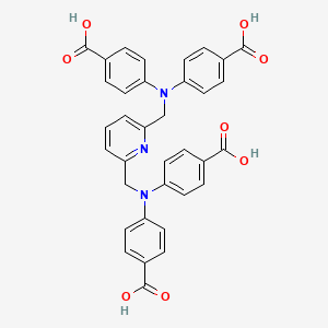 molecular formula C35H27N3O8 B6299538 4,4',4'',4'''-[[Pyridine-2,6-diylbis(methylene)]bis(azanetriyl)]tetrabenzoic acid CAS No. 2227990-19-2