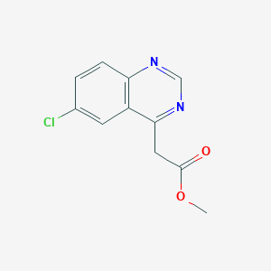 molecular formula C11H9ClN2O2 B6299550 Methyl 6-chloroquinazoline-4-acetate CAS No. 2112615-75-3