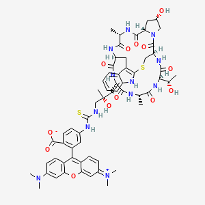 molecular formula C60H70N12O13S2 B6299563 ((R)-4-Hydroxy-4-methyl-Orn(TRITC)7)-Phalloidin CAS No. 1926163-50-9