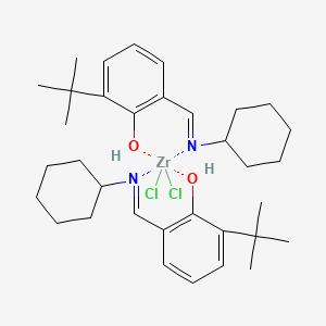 molecular formula C34H50Cl2N2O2Zr B6299582 Bis(N-3-tert-butylsalicylidene-cyclohexylamine) zirconium(IV) dichloride CAS No. 215051-16-4