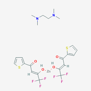 Bis[4,4,4-trifluoro-1-(2-thienyl-1,3-butanedionato]zinc TMEDA adduct, 99%