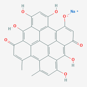 molecular formula C30H15NaO8 B6299610 Hypericin sodium salt, 95% CAS No. 144788-48-7