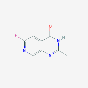 molecular formula C8H6FN3O B6299628 6-Fluoro-2-methylpyrido[3,4-d]pyrimidin-4(3H)-one CAS No. 2089325-37-9