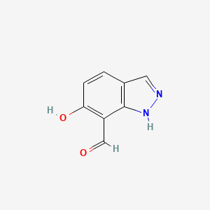 molecular formula C8H6N2O2 B6299646 6-Hydroxy-1H-indazole-7-carbaldehyde CAS No. 1808943-48-7