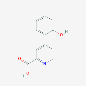molecular formula C12H9NO3 B6299667 4-(2-Hydroxyphenyl)picolinic acid, 95% CAS No. 1258615-32-5