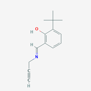 molecular formula C14H17NO B6299684 N-(3-tert-Butylsalicylidene)-propynylamine CAS No. 457646-98-9