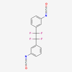 molecular formula C16H8F4N2O2 B6299691 3,3'-(Tetrafluoroethane-1,2-diyl)bisphenyl diisocyanate, 98% CAS No. 95052-83-8