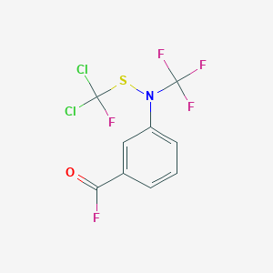 molecular formula C9H4Cl2F5NOS B6299738 3-[(Dichlorofluoromethylthio)(trifluoromethyl)amino]benzoyl fluoride CAS No. 22770-95-2