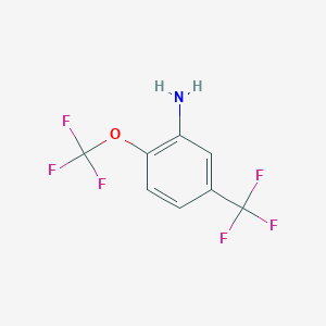 molecular formula C8H5F6NO B6299744 2-(Trifluoromethoxy)-5-(trifluoromethyl)aniline CAS No. 104678-72-0