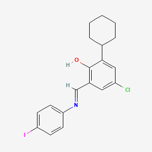 molecular formula C19H19ClINO B6299771 N-(5-Chloro-3-cyclohexylsalicylidene)-4-iodoaniline CAS No. 1003080-36-1