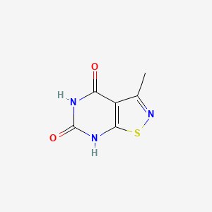 molecular formula C6H5N3O2S B6299809 3-Methylisothiazolo[5,4-d]pyrimidine-4,6(5H,7H)-dione CAS No. 90030-94-7