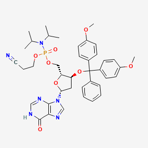 molecular formula C40H47N6O8P B6299843 5'-O-[(N,N-Diisopropylamino)-(2-cyanoethoxy)phosphinyl]-3'-O-(4,4'-dimethoxytrityl)-2'-deoxyinosine CAS No. 1401110-53-9