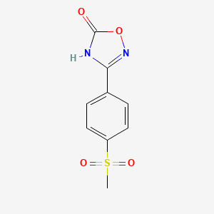 molecular formula C9H8N2O4S B6299854 3-(4-Methanesulfonyl-phenyl)-[1,2,4]oxadiazol-5-ol CAS No. 918967-72-3