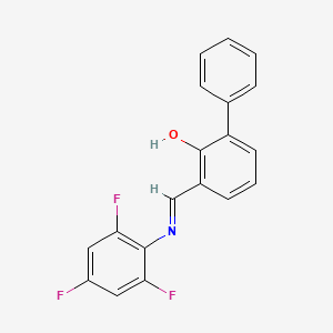 molecular formula C19H12F3NO B6299878 N-(3-Phenylsalicylidene)-2,4,6-trifluoroaniline CAS No. 1266486-76-3