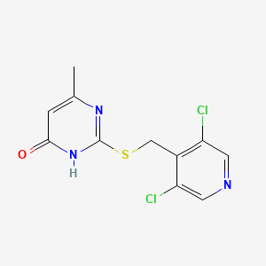 molecular formula C11H9Cl2N3OS B6299898 2-[(3,5-Dichloro-4-pyridyl)methylsulfanyl]-4-methyl-1H-pyrimidin-6-one CAS No. 1256557-60-4