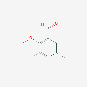 molecular formula C9H9FO2 B6299958 3-Fluoro-2-methoxy-5-methylbenzaldehyde CAS No. 82129-37-1
