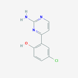 molecular formula C10H8ClN3O B6299991 2-(2-Aminopyrimidin-4-yl)-4-chlorophenol CAS No. 925003-43-6