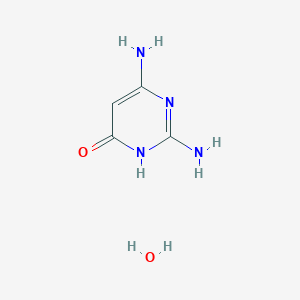 molecular formula C4H8N4O2 B6299993 2,4-Diamino-6-hydroxypyrimidine monohydrate;  96% CAS No. 6020-53-7