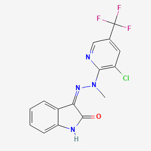 molecular formula C15H10ClF3N4O B6300012 3-(1-(3-Chloro-5-(trifluoromethyl)(2-pyridyl))-1-methylhydrazidyl)indolin-2-one CAS No. 1048915-16-7