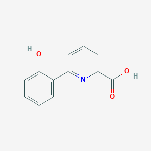 molecular formula C12H9NO3 B6300015 6-(2-Hydroxyphenyl)picolinic acid, 95% CAS No. 205174-22-7