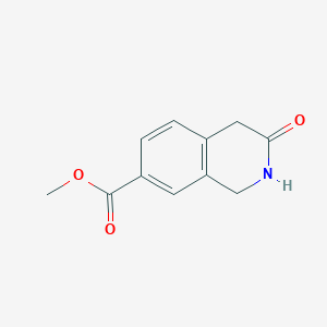 molecular formula C11H11NO3 B6300037 Methyl 3-oxo-1,2,3,4-tetrahydroisoquinoline-7-carboxylate CAS No. 1823924-37-3