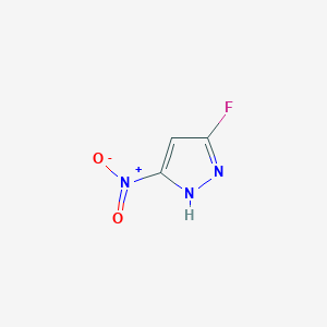 molecular formula C3H2FN3O2 B6300051 3-Fluoro-5-nitro-1H-pyrazole CAS No. 73305-88-1